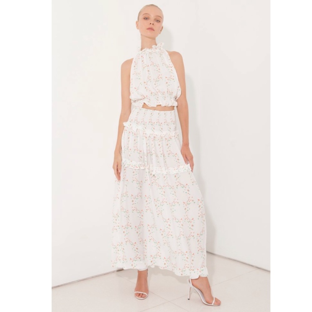 SWF Boutique Palm skirt Matcha print